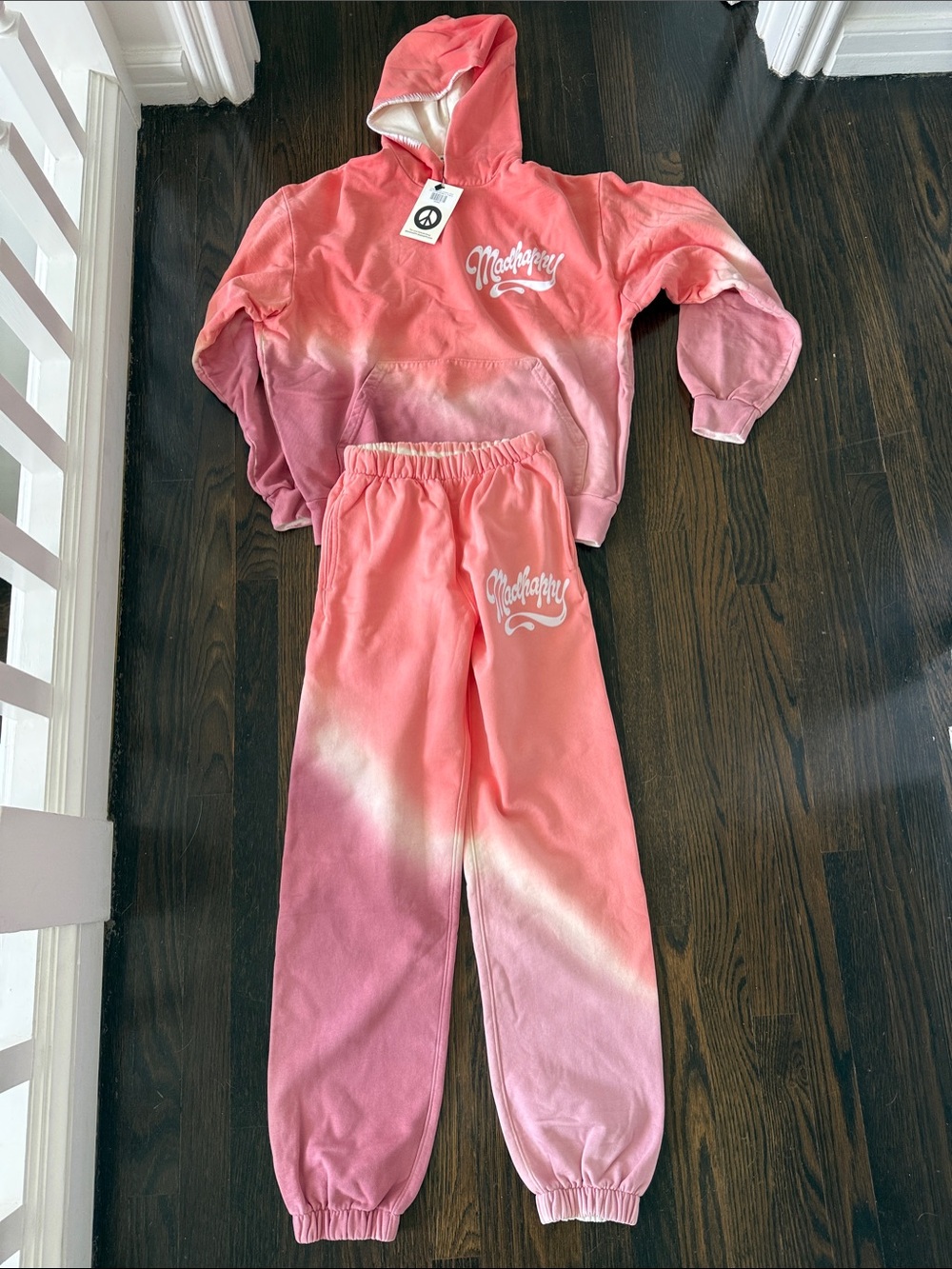 Madhappy Coral to Pink Ombre Hoodie & Jogger Set